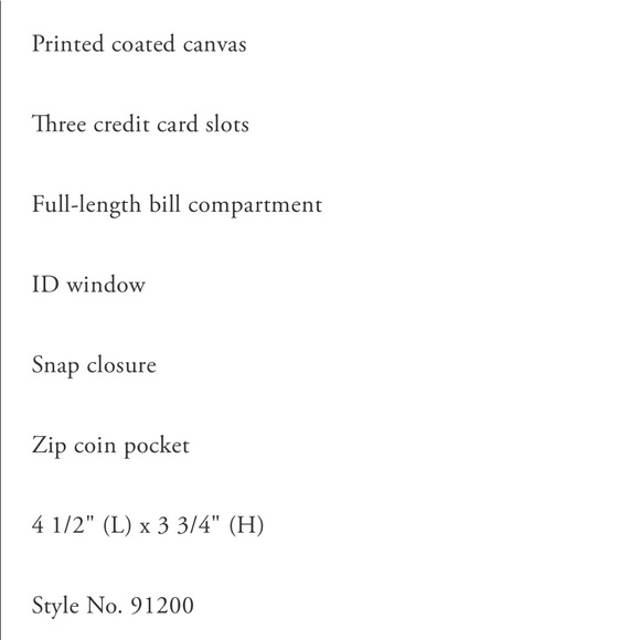 NWT Snap Card Case Wallet With Bunny Script Print - Picture 4 of 4